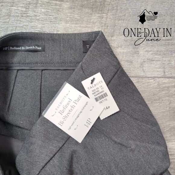 Talbots Petite Refined Bi-Stretch Straight Leg Pants Size 14P - Picture 2 of 6